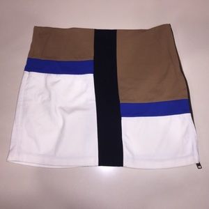 DVF Cobalt Blue PIET Abstract Mini Skirt 12